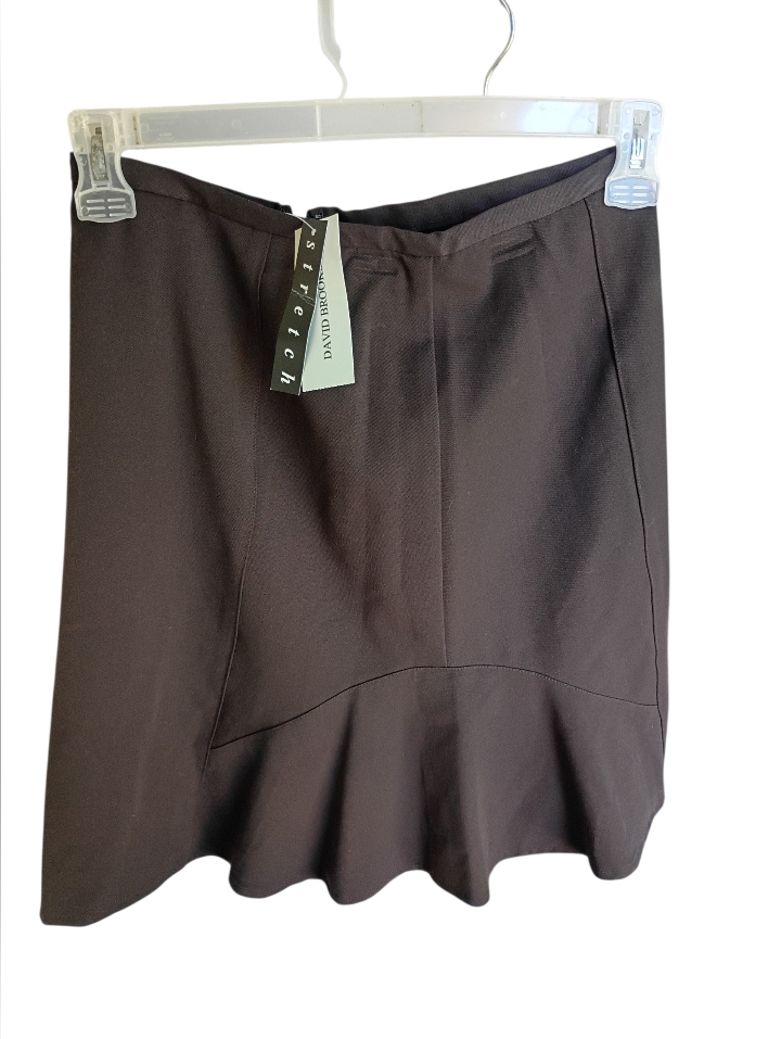 Nwt David Brooks Petite Coffee Mini Skirt Size 4p